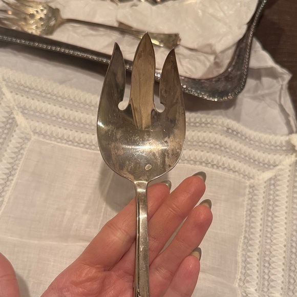 Reed & Barton Silver Serving Fork - Picture 3 of 6